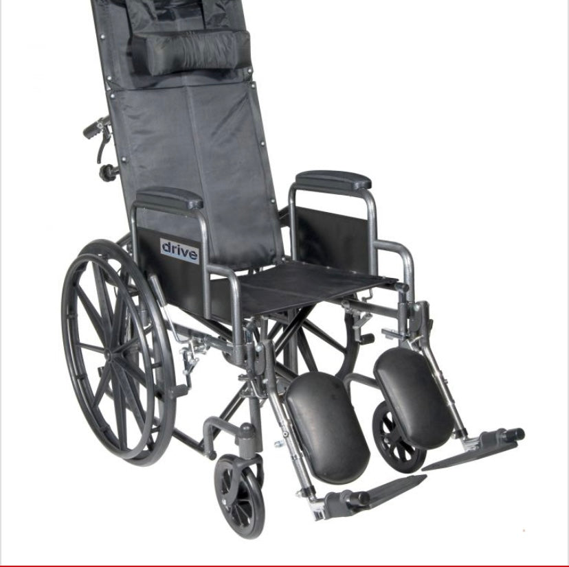 Silver Sport 16"-20" Full-Reclining Vinyl Wheelchairs